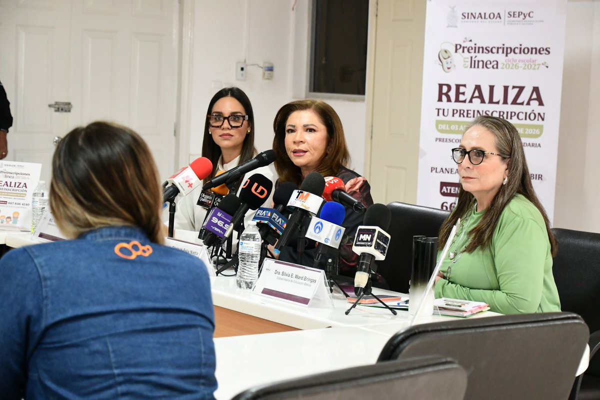 📢 ¡Atención madres, padres y tutores!

Inician las #PreinscripcionesEnLínea para el Ciclo Escolar 2026–2027 en #Sinaloa. 🏫💻 Hoy comienza la primera etapa para asegurar el lugar de sus hijas e hijos en #EducaciónBásica.

Este proceso no solo garantiza un espacio en el aula,