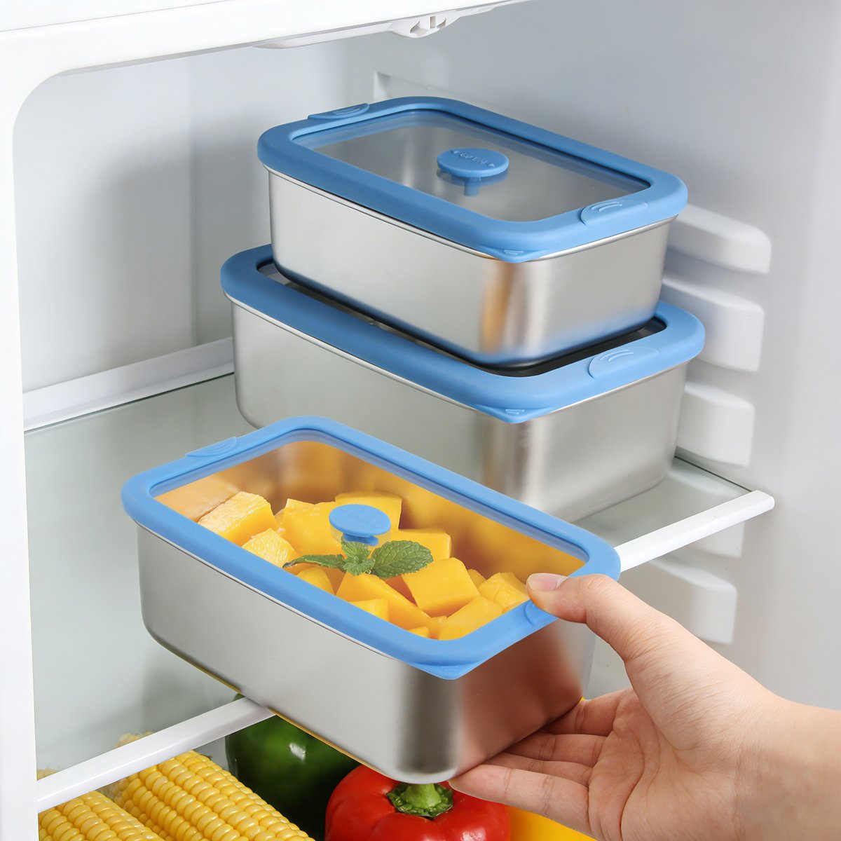 Stainless Steel Food Container Storage

👋Perfect for meal prep, pantry organization, leftovers, snacks, and on-the-go meals.
🎉Elevate your kitchen organization with this premium stainless steel container set!