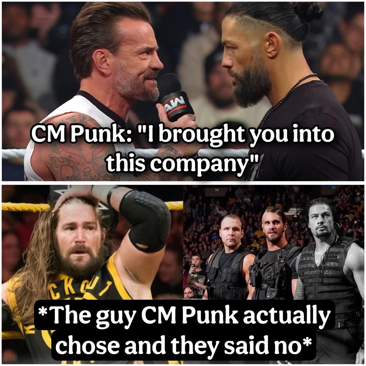 CM Punk lying out his ass on RAW