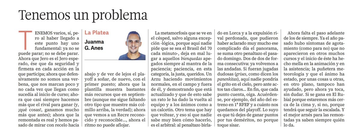 Juanma_G_Anes's tweet photo. 'Tenemos un problema'
[Un bendito problema]
#LaPlatea✒️
@huelva_info🗞
🔗https://t.co/uTATReQL6r https://t.co/6g8AOZsPPi
