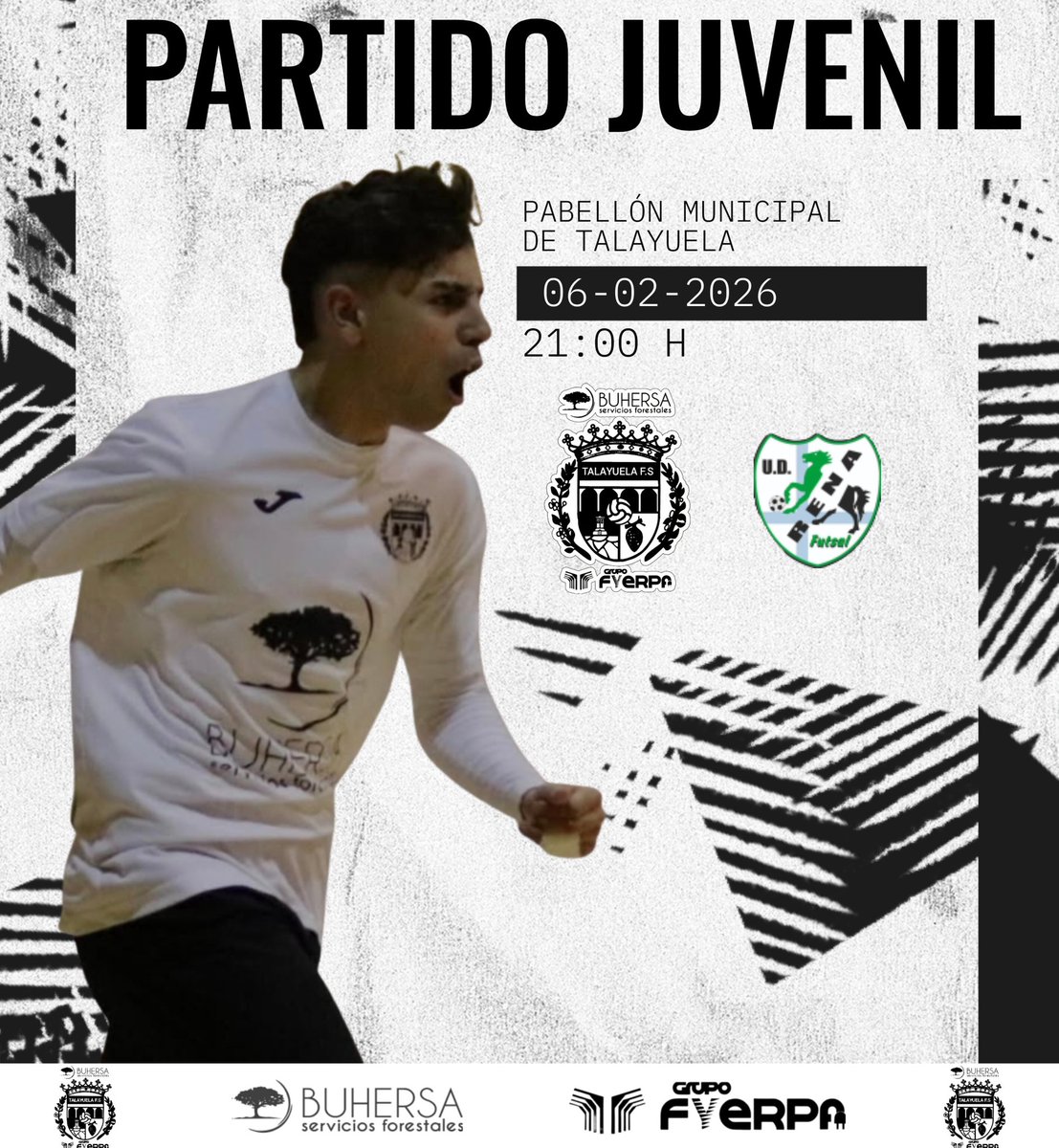 ¡Nueva batalla en el Pabellón de Talayuela! 🏟️⚡️
Nuestro equipo Juvenil busca seguir sumando tras la gran victoria en el derbi.
🆚 U.D. Rena
​🗓️ Viernes 06-02-2026
⏱️ 21:00 H
📍 Pabellón Municipal de Talayuela
​¡Vente a animar y ruge con nosotros! 🐯🤍🖤
​#FutsalJuvenil
