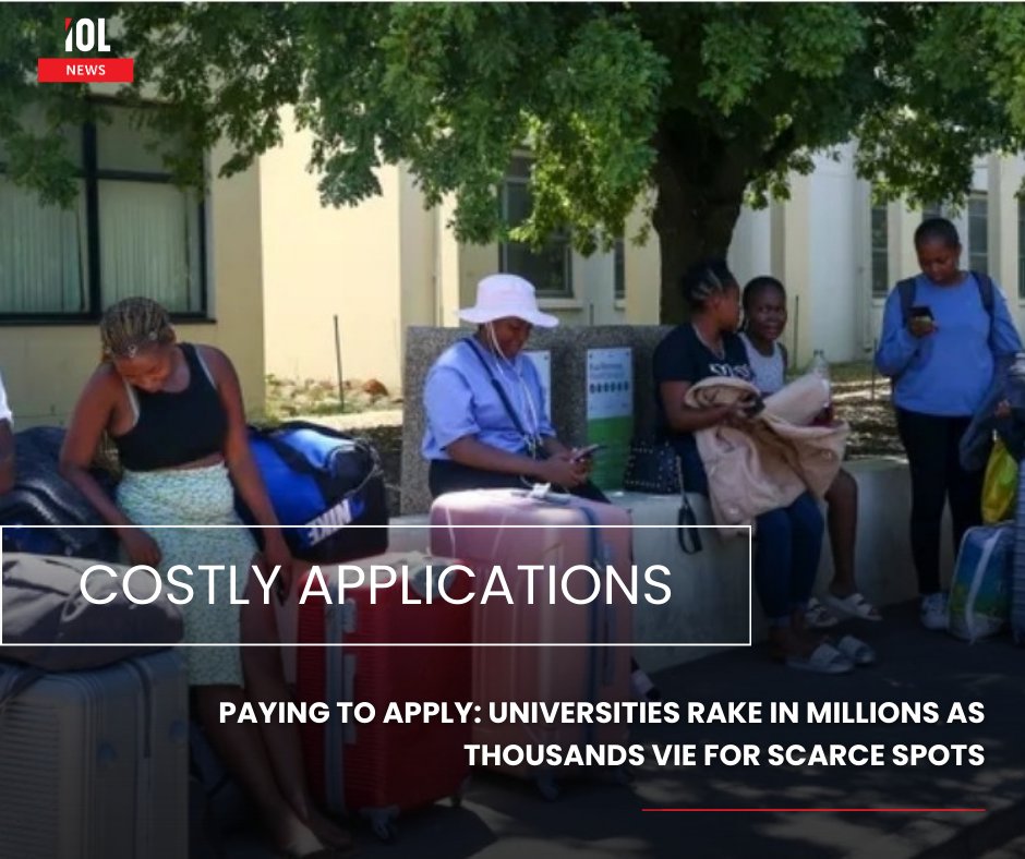 IOL's tweet image. Some universities across South Africa say application fees are necessary to cover staffing and administrative costs, however, student unions argue the charges block access to higher education for poor and rural students.
#news #universities #application #fees #studentunions