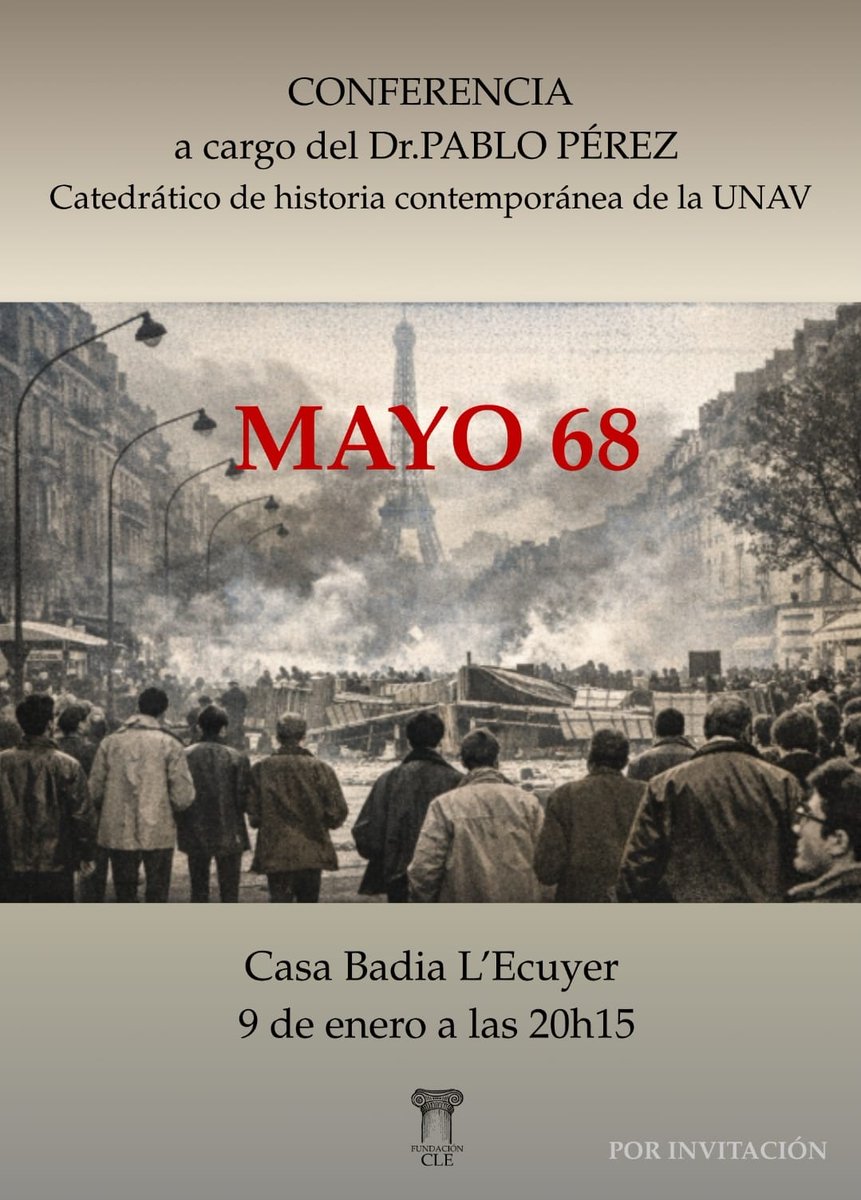 En la Fundación CLE también pensamos en los jóvenes.
Este enero realizamos dos actividades: El 9 de enero contamos con la conferencia del Dr. Pablo Pérez sobre Mayo del 68 y el 30 de enero tuvimos una conversación con un matrimonio formado por un padre militar y una madre médica.