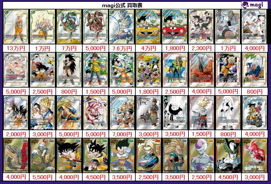 ✨DBFW買取情報✨】 マンガブースター01.02 パラレル買取表更新いたし