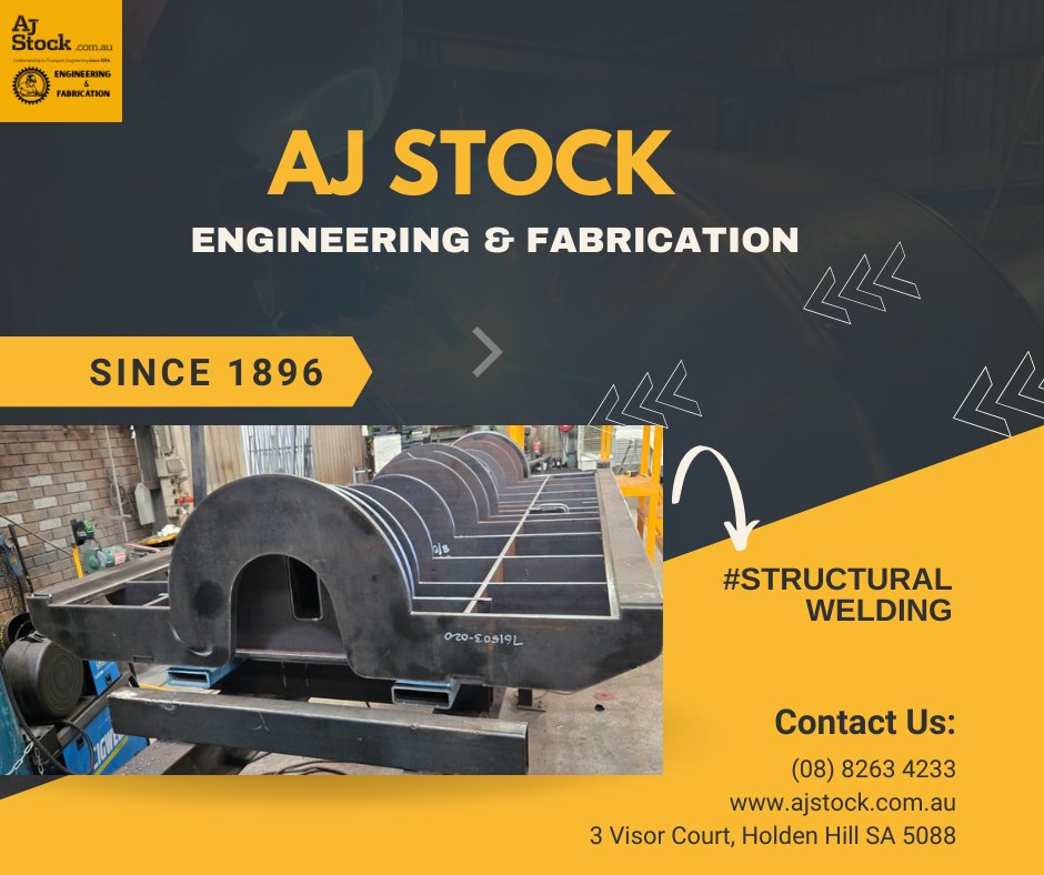 ajstockEnggnFab's tweet image. Load-bearing steel needs welding you can trust.

From frames to full assemblies, AJ Stock delivers structural welding built to perform.

Let’s build it strong.

#StructuralSteel #WeldingExperts #AustralianEngineering