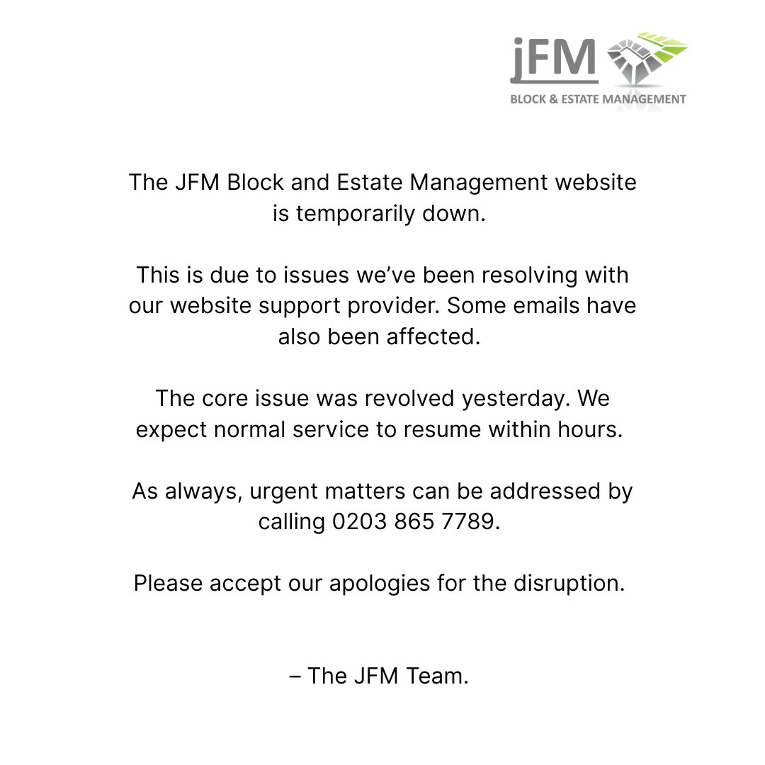 JFM Block Management Ltd tweet media