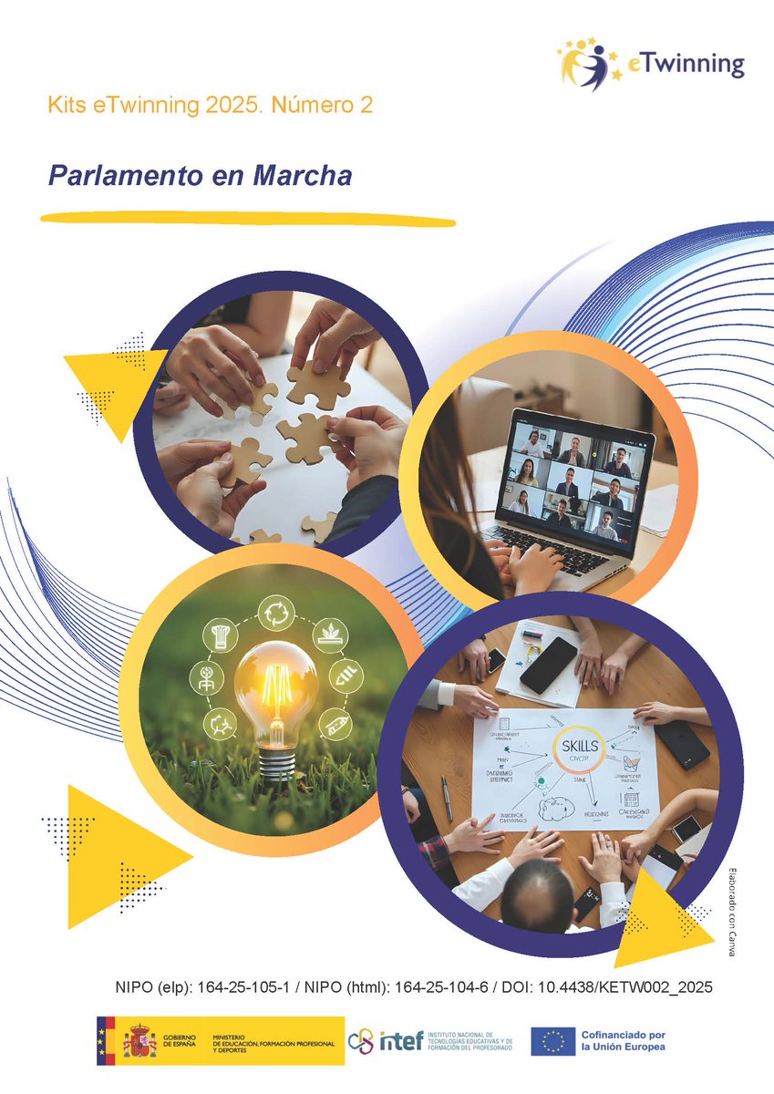 📗 Kit eTwinning nº2: “Parlamento en marcha”: convierte el aula en un Parlamento Escolar Internacional para trabajar democracia con sesiones prácticas🗳️🌐 

👉En la Librería del MEFPD:libreria.educacion.gob.es/libro/kits-etw…