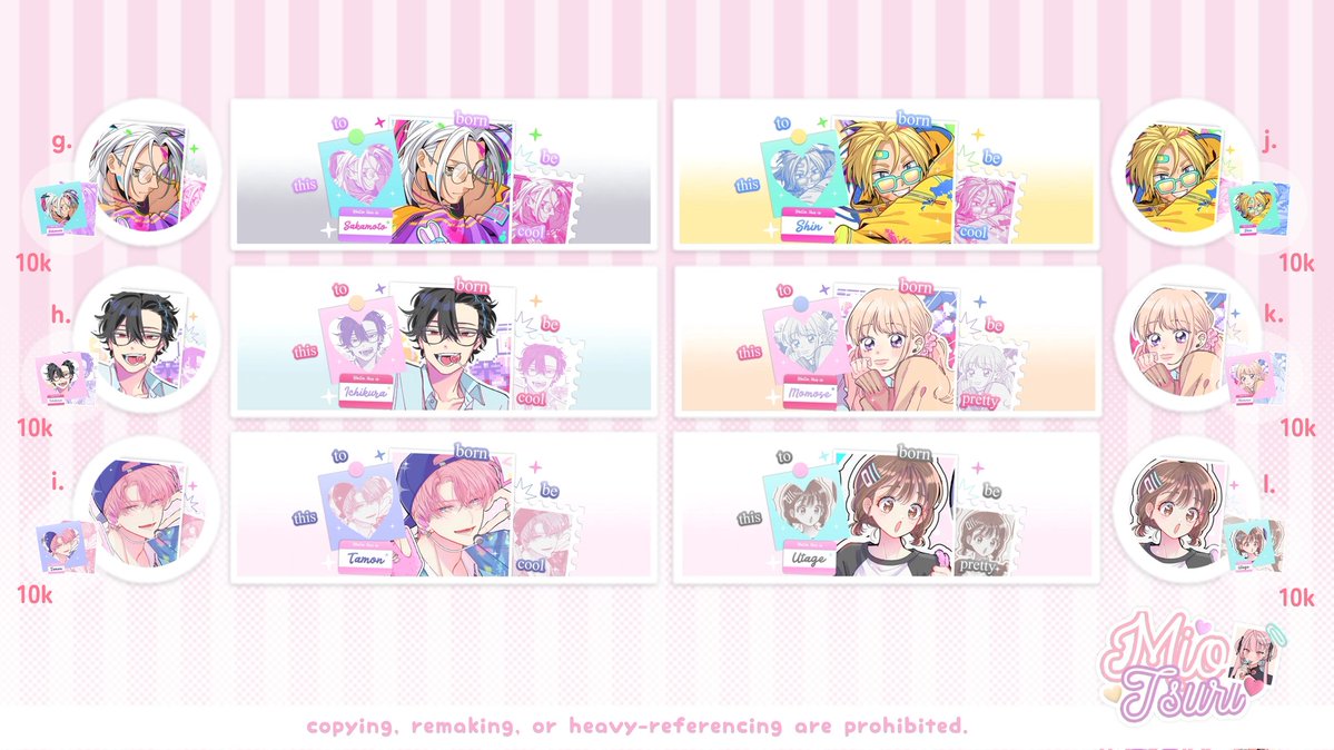 Miotsuri's tweet image. Help repost, please? Thank youu!

Haaai, aku ada 24 layout ready stock 2D/animanga nih. Ada yang single dan juga couple yaa. Bisa langsung ditake sekarang juga. Mari jajan! ☝🏻

#zonauang #zonajajan