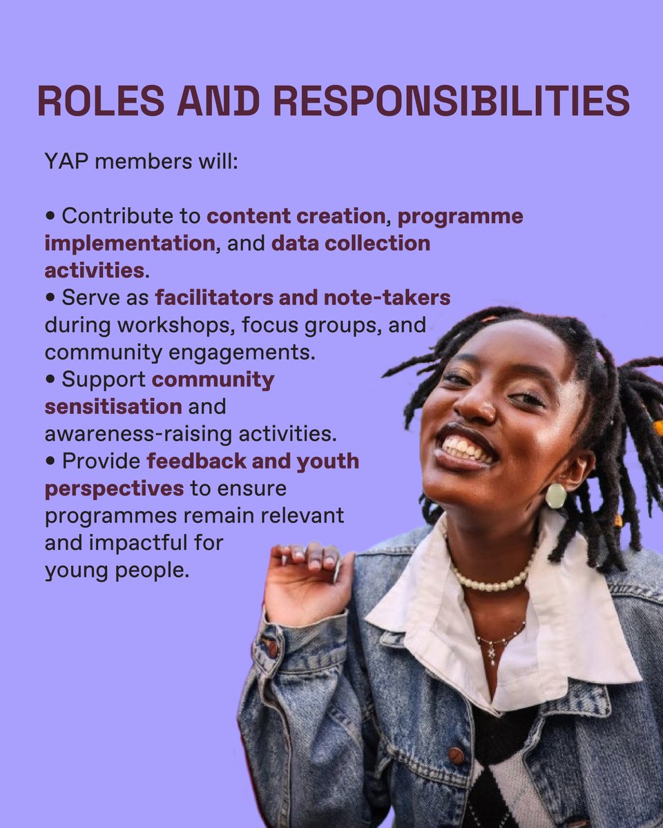 WazziiKE's tweet photo. Wewe ni msupa wa ground? 👀🔥
Girl Effect Kenya inatafuta 3 young women (18–24) kujoin Youth Advisory Panel (YAP) 💜
📍 Migori | Nairobi | Garissa
Una vibe, ideas &amp; hauogopi kusema ukweli? Apply sasa!
📩 youthparticipation@girleffect.org
⏰ Feb 2–16, 2026 https://t.co/qqpGkXN9SB