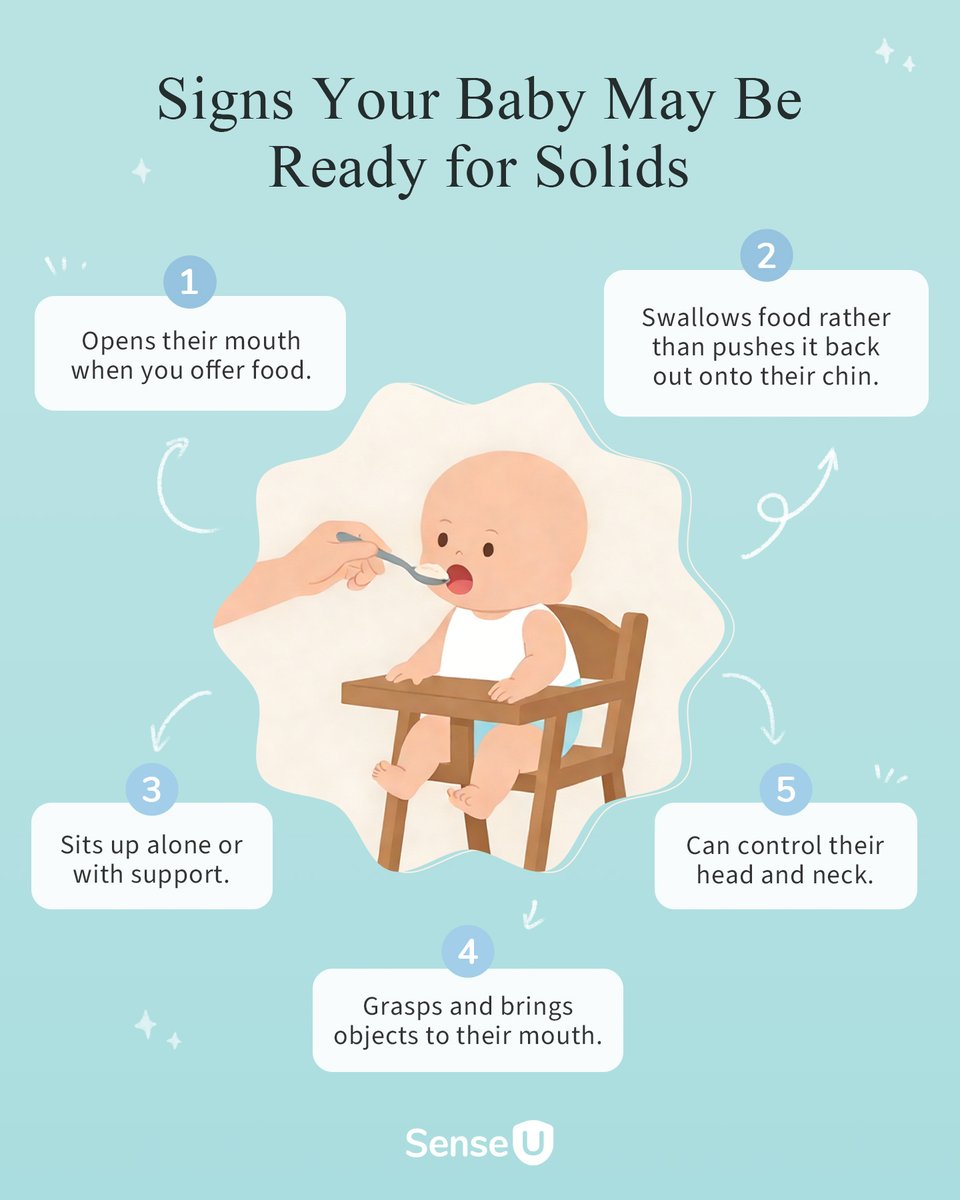 SenseUBaby's tweet photo. Starting solids = messy, sweet, unforgettable π₯β¨
Around 6 months is a guide, not a rule. Every baby's timeline is perfect.
Read the signs, trust your baby. π€
#SenseUBaby #NewParents #StartingSolids https://t.co/lgxUUjB3Y1