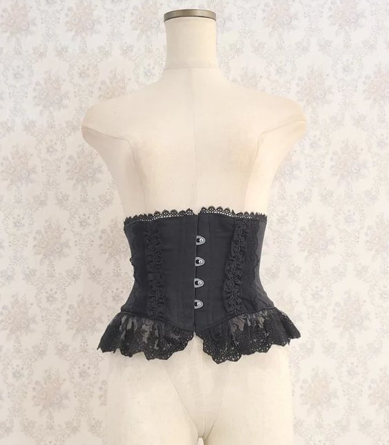 Restock＊*. ATELIER PIERROT フリルショートコルセット 【Black】再