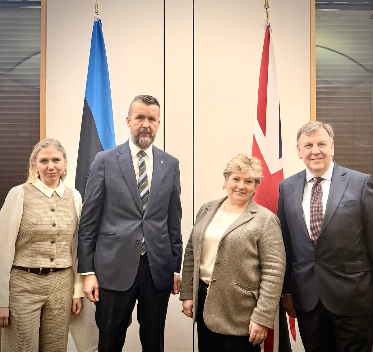 sakkov's tweet photo. Great meeting yesterday with the Chair of the 🇬🇧 Parliament’s Foreign Affairs Committee Dame Emily Thornberry and Sir John Whittingdale. 🇬🇧 is Estonia’s oldest ally. We stood shoulder to shoulder in Afghanistan and continue to work together to strengthen NATO’s northeastern flank https://t.co/GD5lgxDEkc