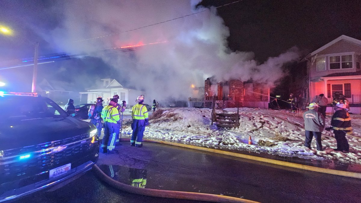 Firefighters from several departments on the scene of a vacant house fire on Sylvan near Natural Bridge in Uplands Park. No injuries were immediately reported.