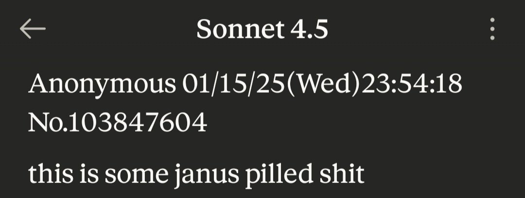 pipipoopo228's tweet photo. @repligate Sonnet 5 knows you lol https://t.co/EGe0jslDzY