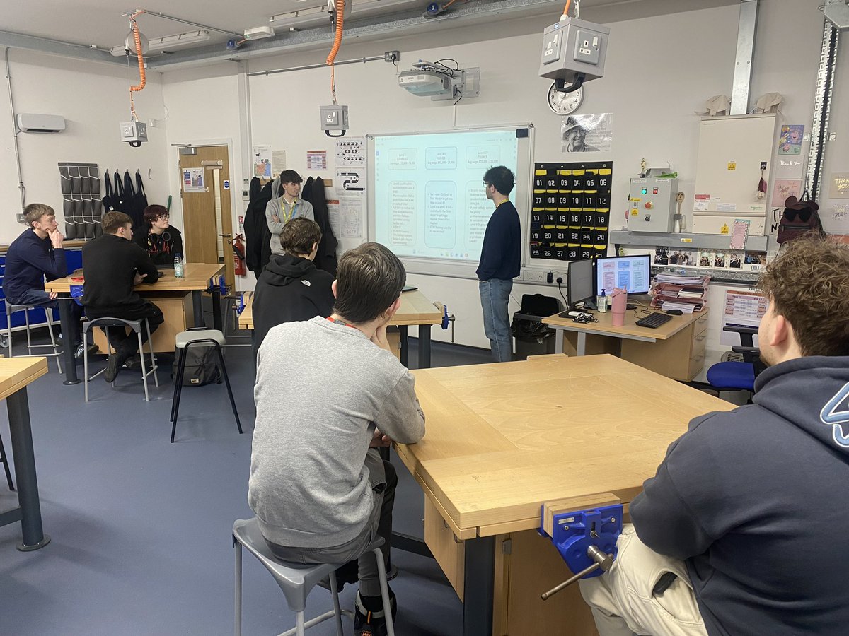 Great to welcome alumni Eason &amp; Conor back to speak to our Y13 engineers 👏
🔧 Eason: EP&amp;R Specialist, degree apprentice at <a href="/YorkshireWater/">Yorkshire Water 💧</a>
🚗 Conor: Automotive Engineering student at @SheffieldHallamUniversity
A great example of the opportunities Chapeltown Academy provides.
