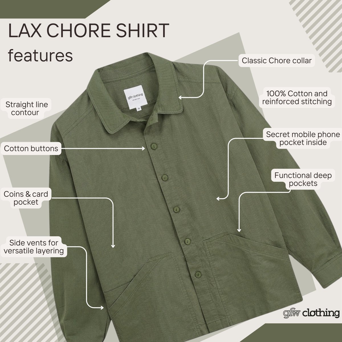 Introducing our new chore oversize shirt.