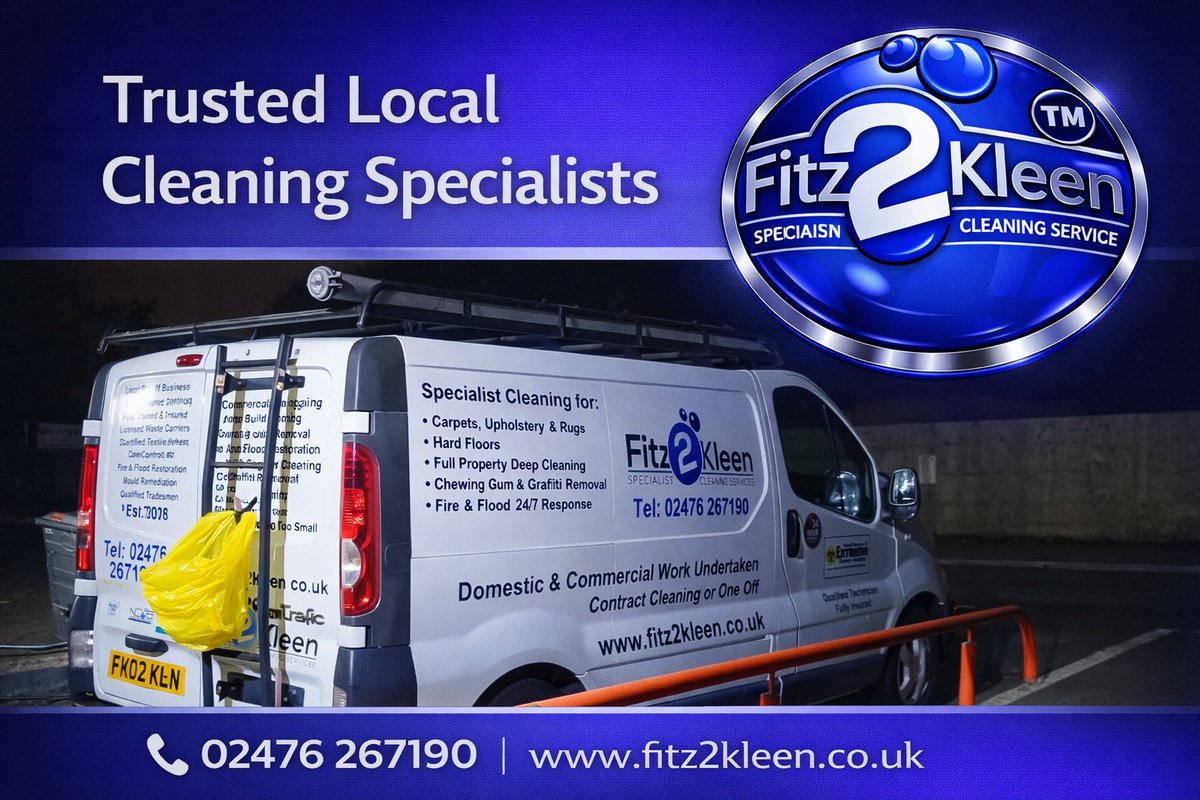 Cleaning services in Coventry
share.google/HqJUc3hP5Sdam7…