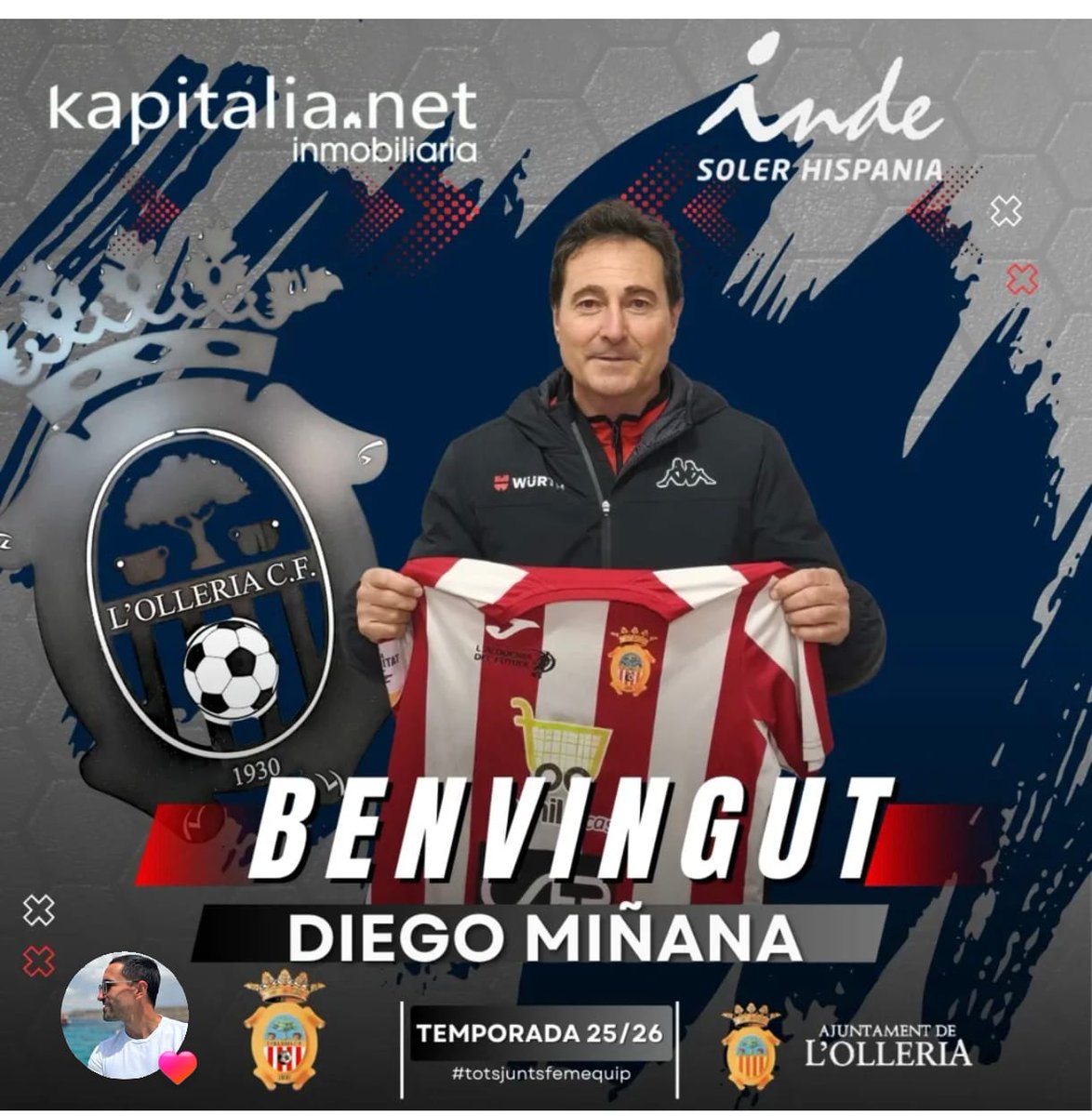 diegominana's tweet photo. Es un placer formar parte de esta familia de @lolleriacf Gracias por vuestra confianza. Espero no defraudar a nadie. https://t.co/Muk6JaKiA8