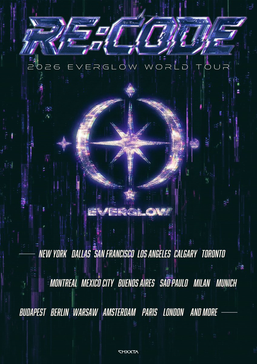 everglow_offcl's tweet image. 𝟮𝟬𝟮𝟲 𝙀𝙑𝙀𝙍𝙂𝙇𝙊𝙒 𝙒𝙊𝙍𝙇𝘿 𝙏𝙊𝙐𝙍 [𝙍𝙀:𝘾𝙊𝘿𝙀]

ANNOUNCEMENT

#EVERGLOW #에버글로우 
#이유 #시현 #온다 #아샤
#EU #SIHYEON #ONDA #AISHA
#RE_CODE