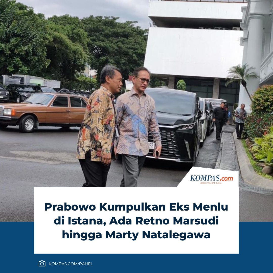 kompascom's tweet image. "Saya tidak tahu, sama dengan Anda. Saya hanya memenuhi undangan," kata Marty setibanya di Kompleks Istana.

Baca di: nasional.kompas.com/read/2026/02/0….

~WR #Prabowo #Menlu #MartyNatalegawa