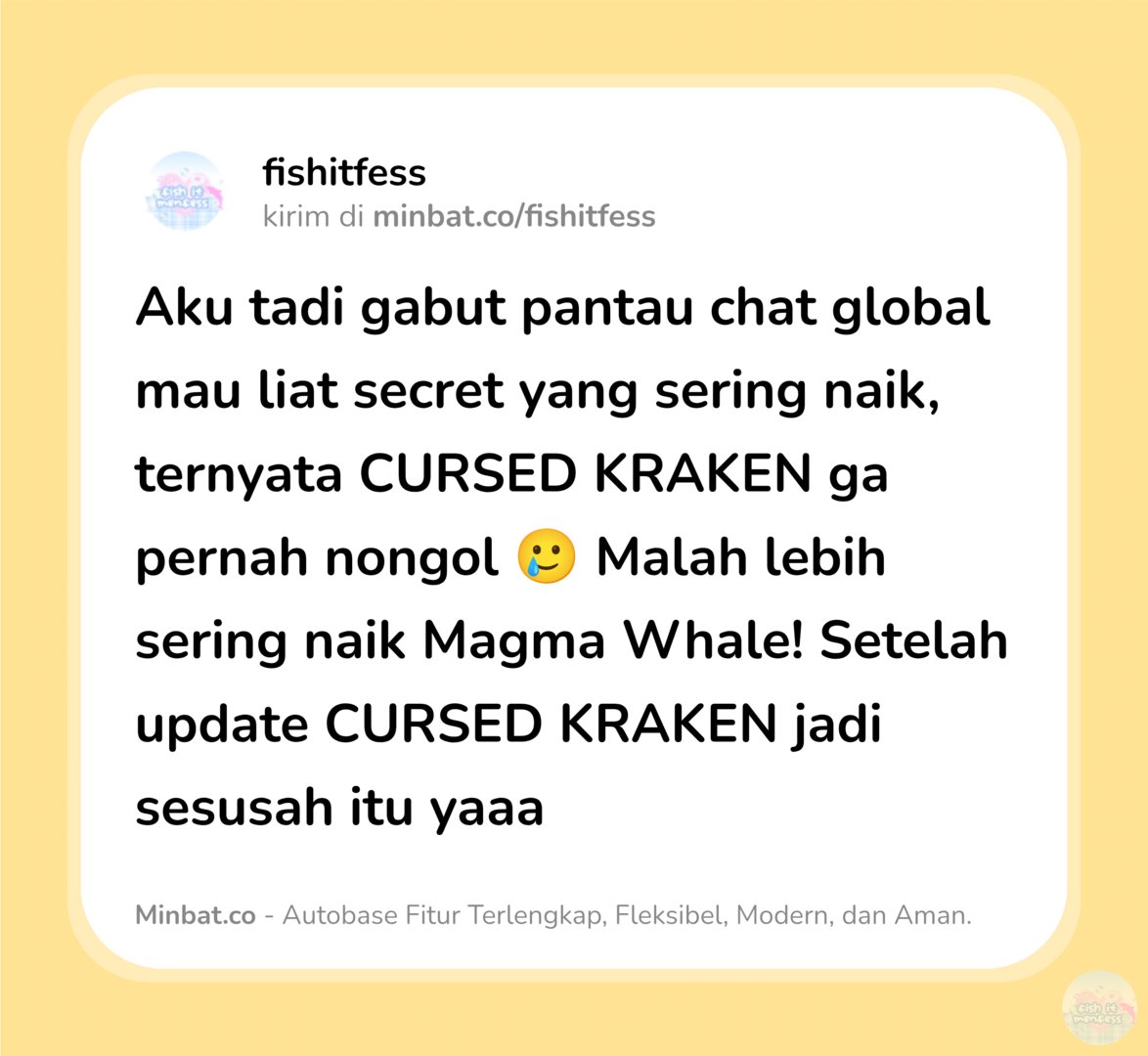 FISH IT FESS ‼️ WTT CANTUMIN UNAME tweet media