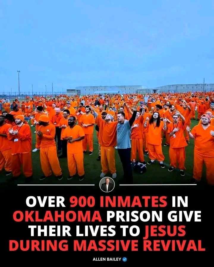 A powerful move of God swept through an Oklahoma correctional facility as over 2,100 inmates gathered to hear the gospel -