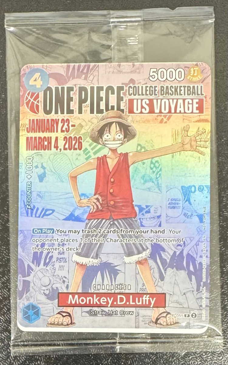ワンピカード #通販】 ✓[PROMO]モンキー・D・ルフィ(COLLEGE
