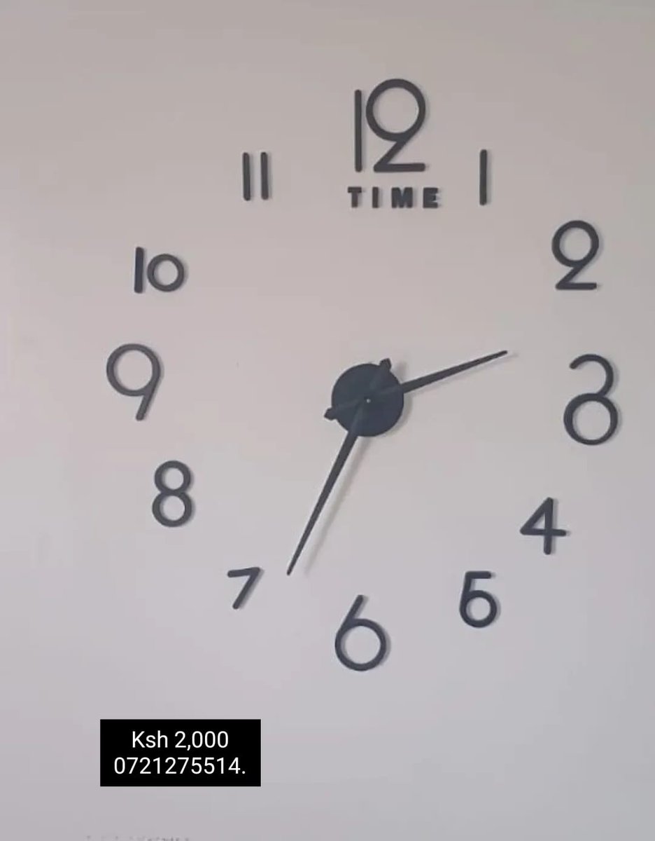 ClasicEquipment's tweet image. Give your home the beauty it deserves with our dual functions 3D wall clocks.

 Perfect for offices, classrooms, event halls and ideal gift items to families and friends. 

Kes 2,000.
0721275514.

#clock #3dclock
#3dclocks #3dwallclock #3dwallclocks