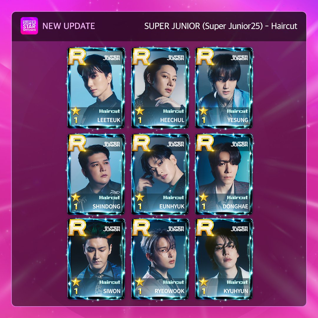 [🎹] SUPER JUNIOR - Haircut

SONG &amp; PACKAGE &amp; MISSION UPDATE!
Haircut 한정 테마를 지금 바로 슈스엠에서 만나보세요!
Get the EVENT Limited Theme right now on SSM!

🎮 bit.ly/3Z4t4rZ

#SUPERSTARSMTOWN #SSM
#슈퍼스타에스엠타운 #슈스엠
#SUPERJUNIOR #슈퍼주니어