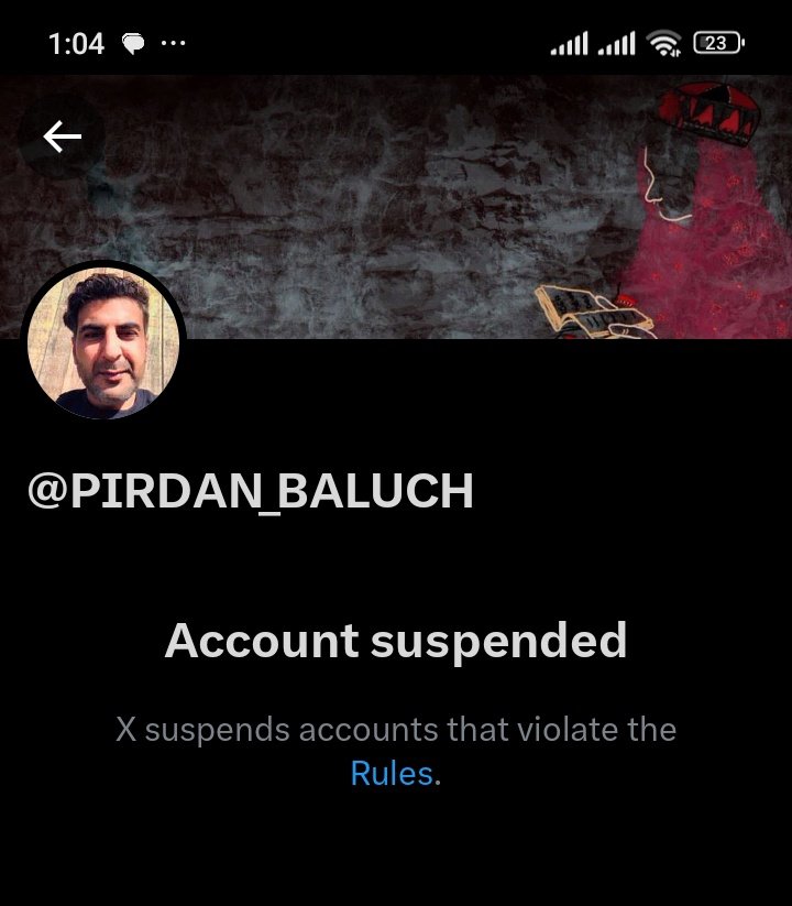 humbalochistan's tweet photo. 🚨🚨 Account Suspended
Truth finally won.
 X has taken down the BLA-backed, India-aligned propaganda account “Pirdan_Baloch” or we can say Modi’s mouthpiece.
 For a long time it was pushing fake news, terror narratives, and anti-state lies.
 BUT NOT ANYMORE!!
#Indianagentout

@Pakistani__aura
@Theunk5555 @hasambaloch_ @hafsa__baloch @ShafiqAhmadAdv3