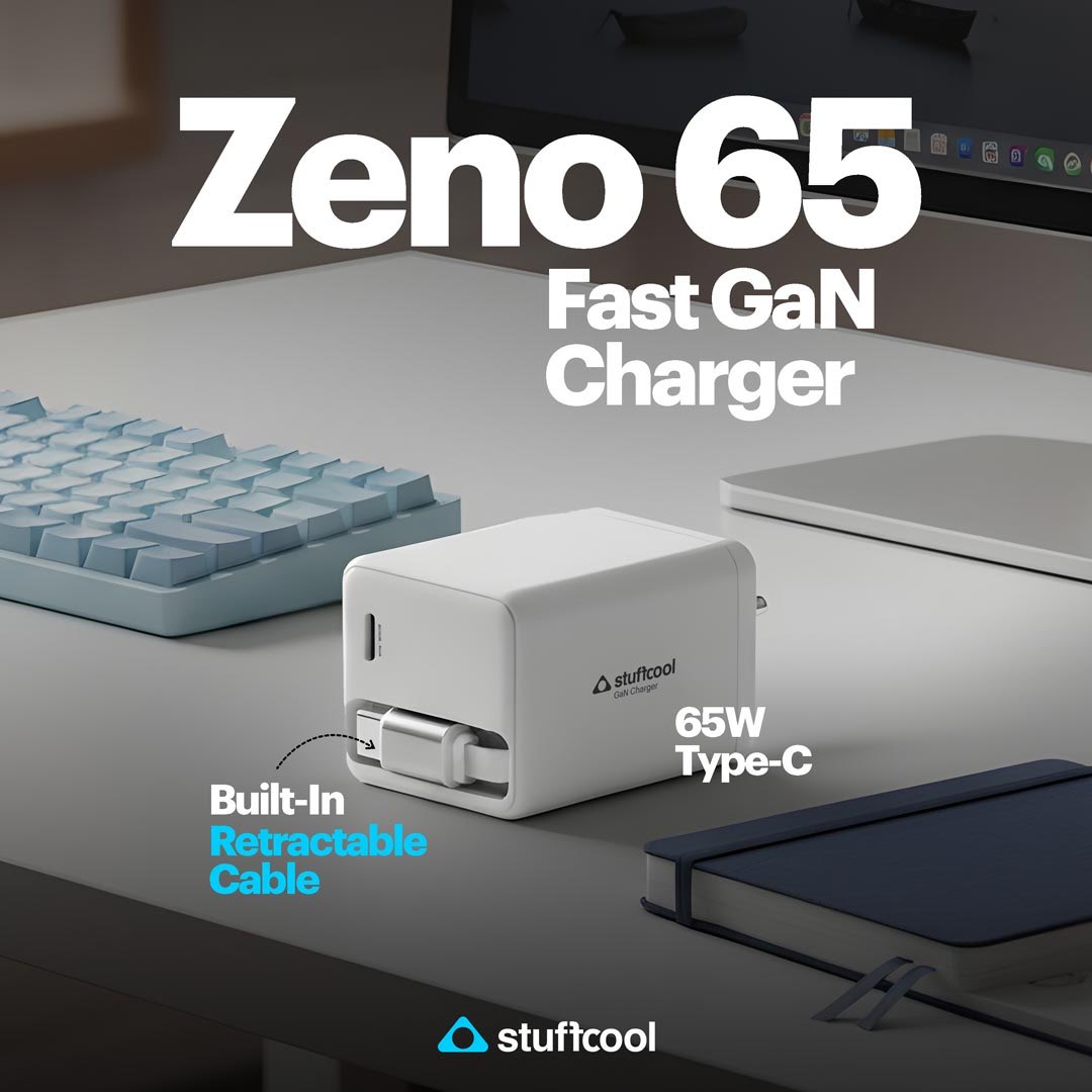 ashokpandian's tweet image. Stuffcool Launches Zeno 65 –Powerful 65W GaN Charger with Built-in Retractable Cable. #stuffcool #65W #GaNcharger @Stuffcool shorturl.ad/xNYUh