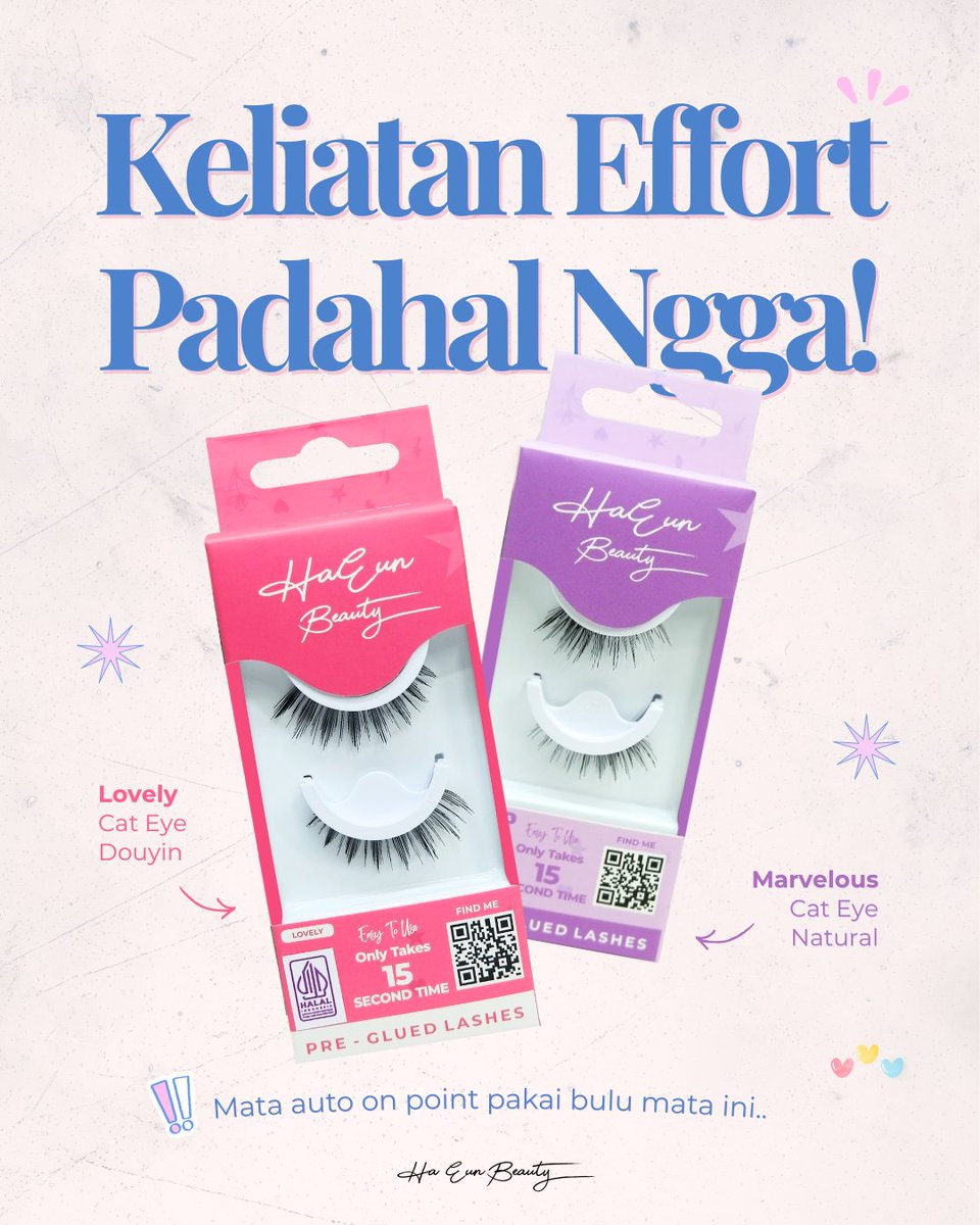 Ha_Eun_Beauty's tweet photo. Keliatan effort padahal nggak sama sekali ๐โจ
Mata auto on point cuma pakai bulu mata langsung tempel tanpa lem dari Ha Eun Beauty ๐ฅฐ
Sat set, rapi, langsung jadi ๐ค
#haeunbeauty #bulumata #fakelashes #eyelashes #lashesonpoint https://t.co/KSdlKtDLPJ