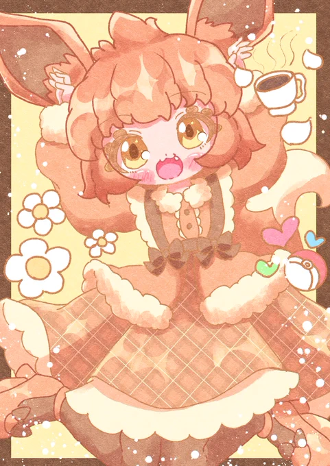 イーブイちゃん #ポケ擬 #ポケモン #ポケモンイラスト