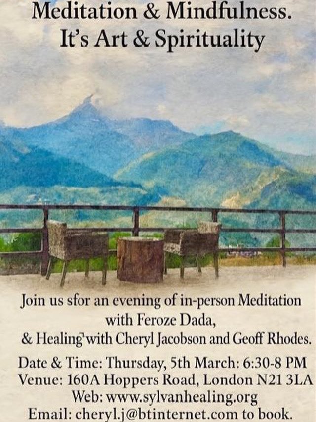 FerozeDada's tweet photo. Meditation &amp; Mindfulness
It’s Art &amp; Spirituality
In person Event 
Email to book  cheryl.j@btinternet.com https://t.co/pDZyHBLnvW