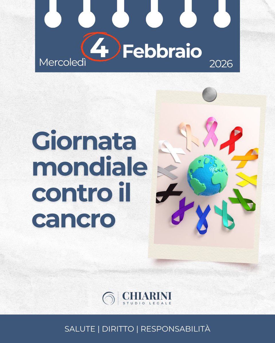 StudioChiarini's tweet photo. Una diagnosi precoce può cambiare la storia di una malattia. Il 4 febbraio è il #WorldCancerDay: prevenzione, screening e percorsi tempestivi migliorano prognosi e qualità di vita. Ritardi evitabili possono avere conseguenze cliniche e di responsabilità. https://t.co/uBM4RSBIU9