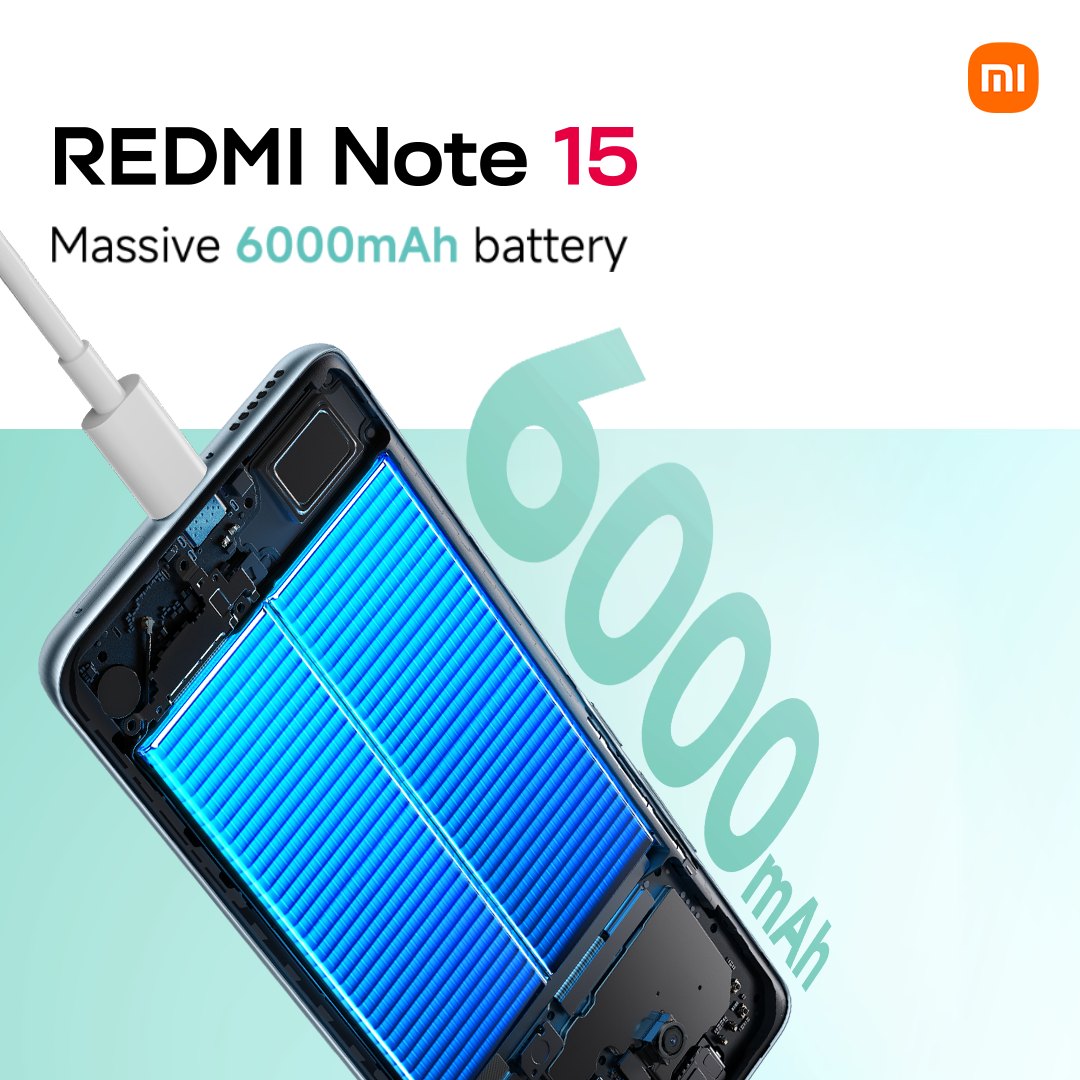 xiaomiegypt's tweet image. طاقة تكفي يومك!
استمتع ببطارية عملاقة 6000 ملي أمبير تسد معاك طول اليوم وبأداء ثابت!
متوفر حاليًا للبيع المباشر بضمان 18 شهر وضمان على الشاشة ضد الكسر لمدة عام في حالة التفعيل قبل 28 فبراير!
#RedmiNote15Series
#REDMITitanDurability
#SmartLife
