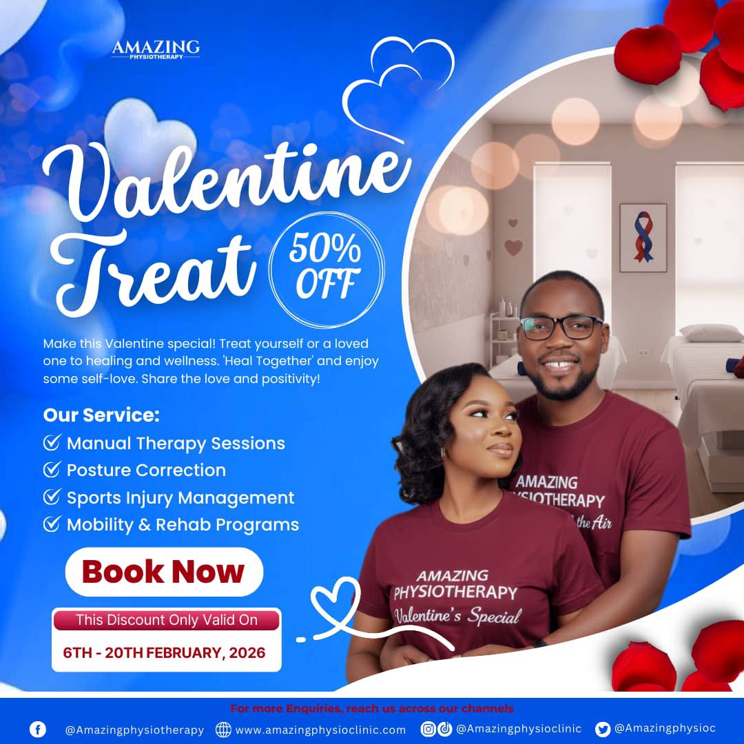 amazingphysioc's tweet photo. Love feels better when your body feels better
Love is in the air... and so is healing
This Valentine's season, treat yourself or someone special to the gift of healing, movement, and wellness. Because real love means caring for your body too. https://t.co/pLPSIYqiNz