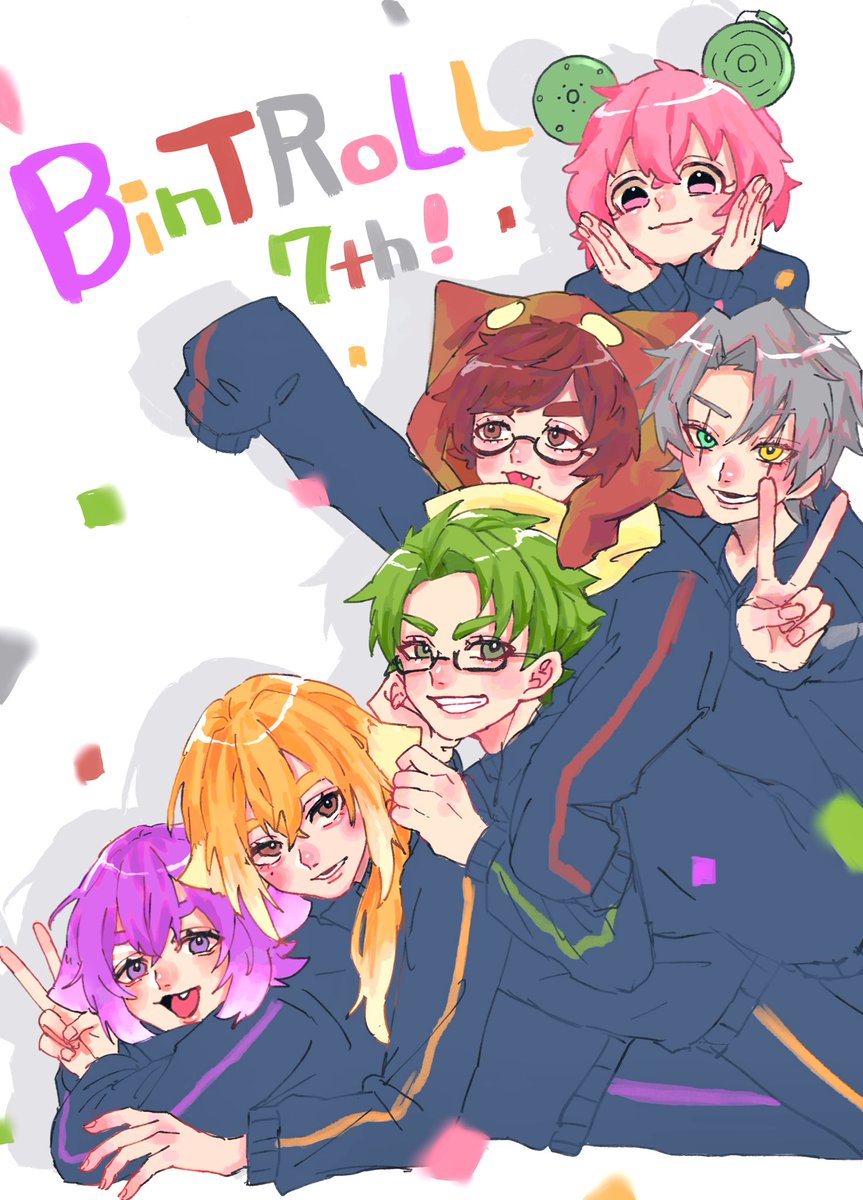 7周年おめでとうございます🐟𓈒𓂂𓏸
(擬人化⚠️)

#bintroll7周年記念
#bintroll七周年記念 
#bintrollFA