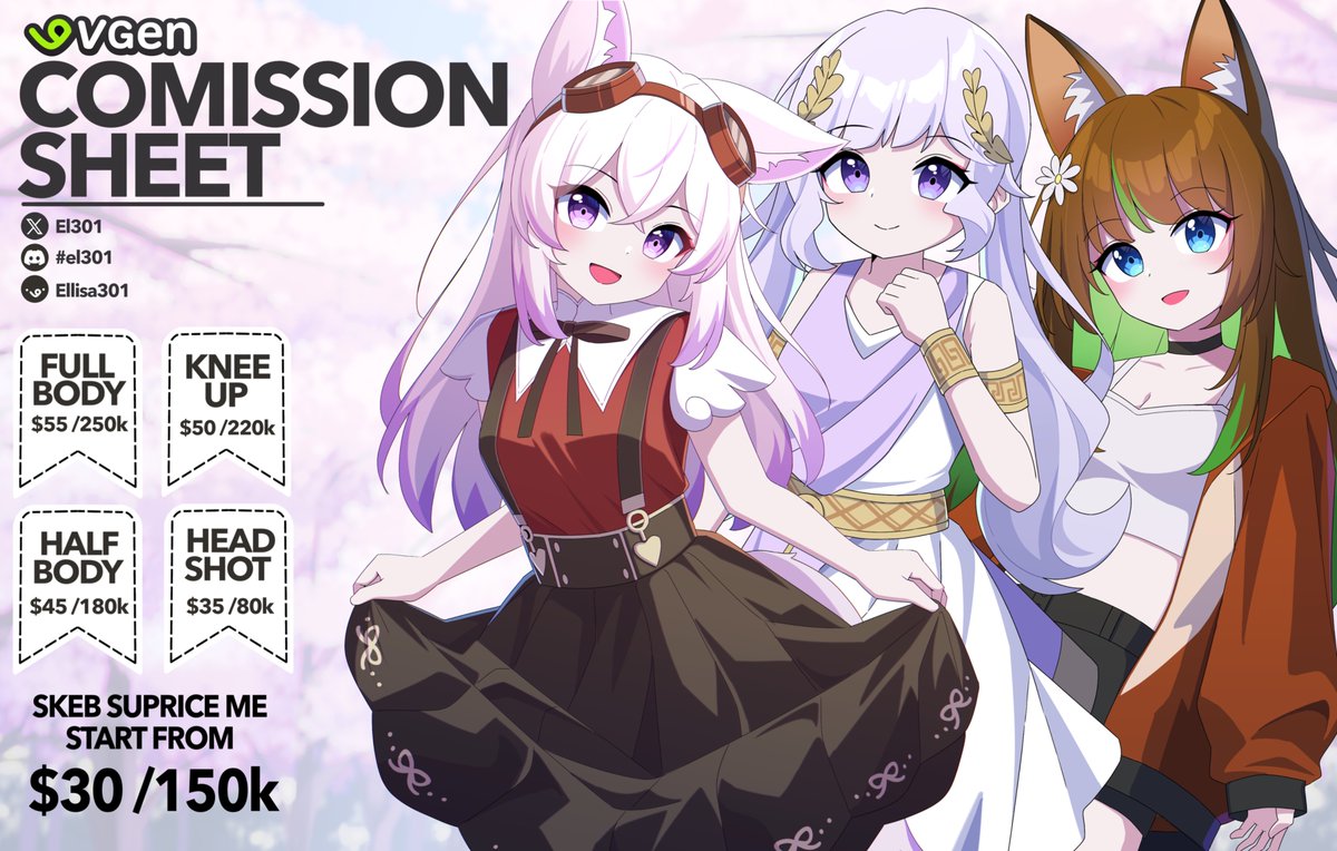 ✨”Retweet are very appreciate”✨

Hello, I'am open commission for art as below, feel free to ask ^^  
Availble on Vgen too Check it for another sample and dont forget ro request thank you^^   vgen.co/ELissa301 

#Commission #artcommissions #ArtistOnTwitter #VGenComm