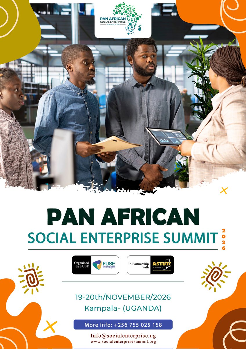 Dont miss the chance to connect with Africa's boldest change-makers at the PSES 2026.
The event will feature transformative conversations, powerful partnerships, innovative solutions, and continent-wide impact acceleration.
Full details: socialenterprise.ug/events/
#PSES2026