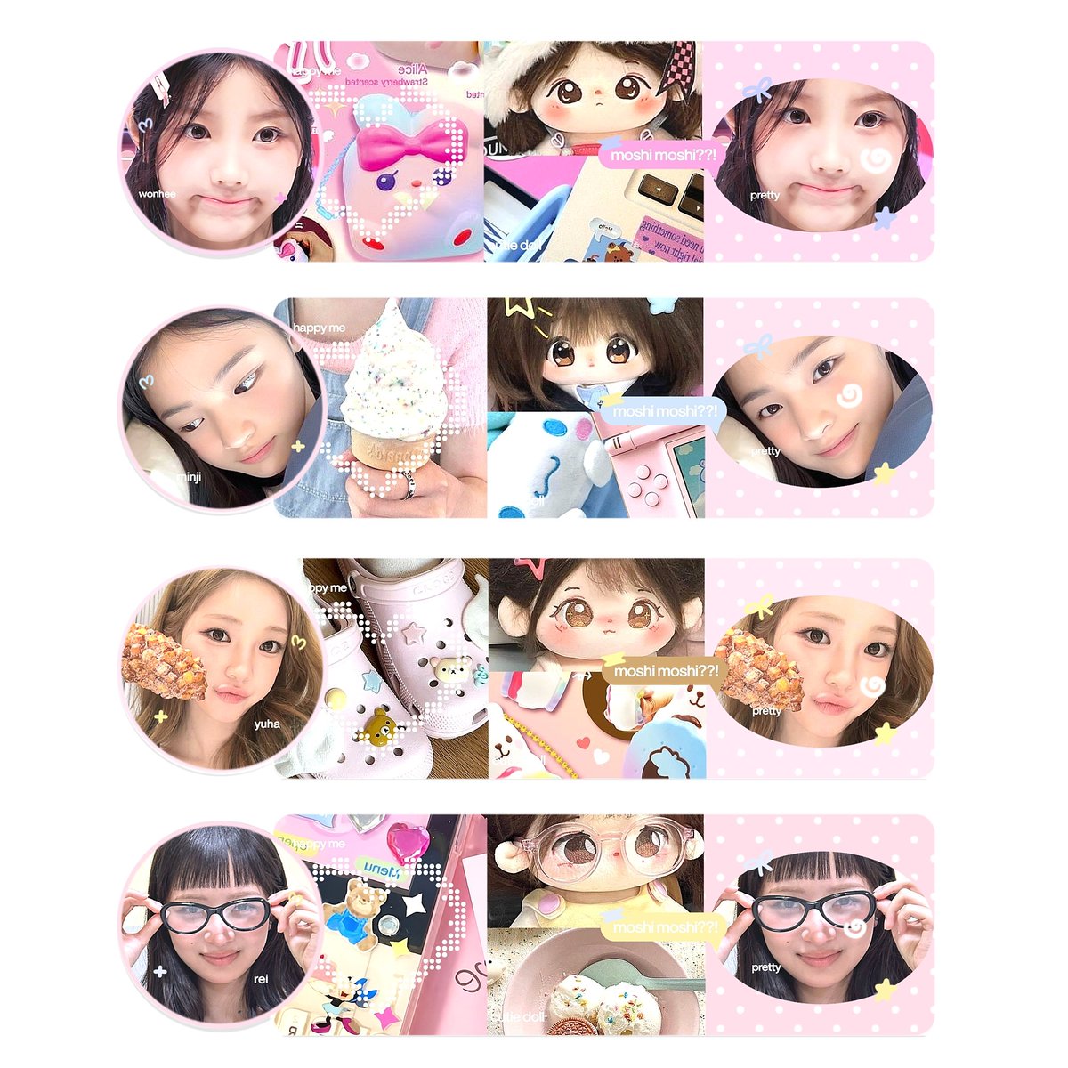 Help repost, thank you!

Layout ready stock 'mochi' ada chara wonyoung, wonhee, leeseo, haum, minji, yuha &amp; rei. With price 7.000 free retext ava 🩷🗯 #zonauang