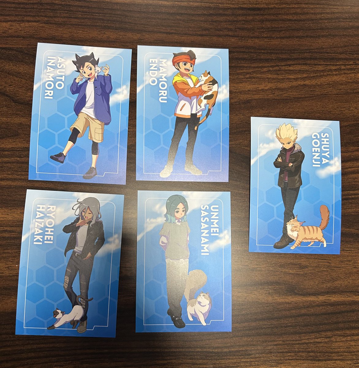 交換】イナズマイレブン イナイレ まねきねこコラボ ポストカード