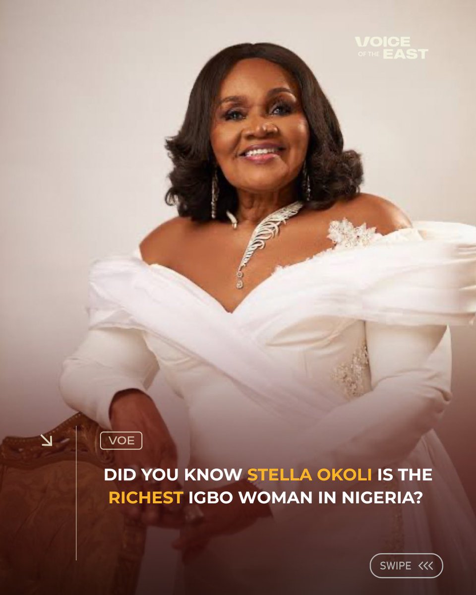 DID YOU KNOW Stella Okoli is the richest Igbo woman in Nigeria?

In 1977, she opened Emzor Chemists in Shomolu, Lagos State. While others chased shortcuts, she built a manufacturing legacy. 

Today, Emzor Pharmaceuticals is one of Nigeria’s most trusted pharma brands, serving
