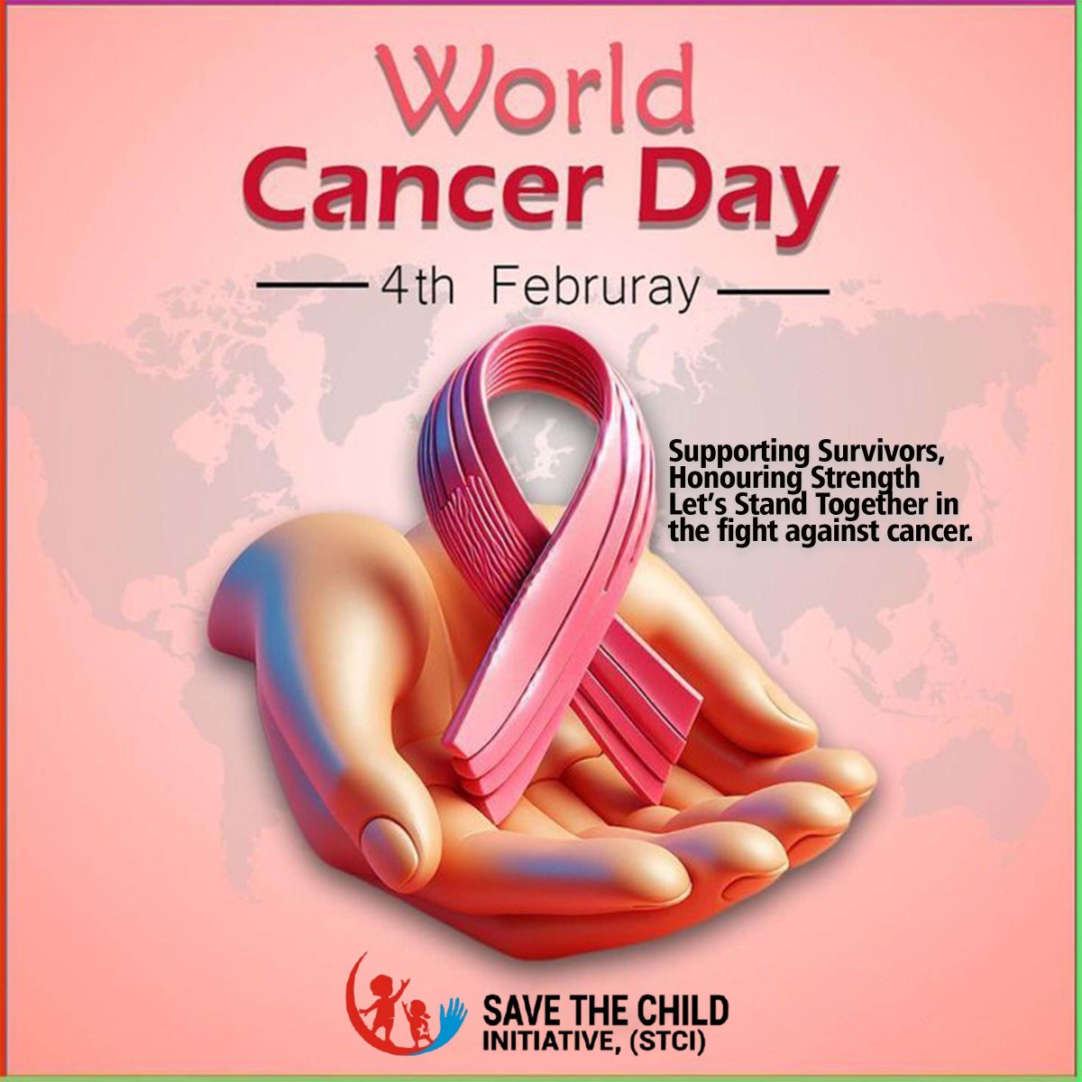 It's World Cancer Day.
Support Survivors,
Honoring Strength
Let's Stand Together to Fight Cancer

#plannigeria
#unicefnigeria
#asattahirfoundation
#nactalnigeria
#IrishAid
#ActionAgainstHunger
#hsclnigeria
#streetchild