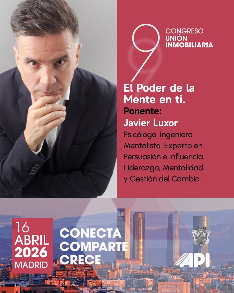 🚀 El 16 de abril nos vemos en Madrid en el Congreso Unión Inmobiliaria.

Analizaremos las claves con: ⚖️ Gemma Caballé (Derecho) 🛡️ Jesús Pérez (Alquiler) 🧠 Javier Luxor (Mentalidad)

🎟️ Reserva tu plaza: congresounioninmobiliaria.com

#RealEstate #Madrid #API