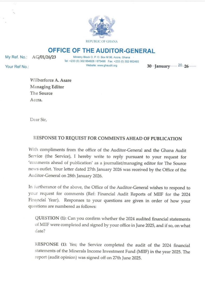 Is this Ghana? 

Where a CEO of the sovereign wealth fund can waltz into the Jubilee House and report the Auditor-General and the Auditor-General gets summoned to explain his professional judgment? Ei!