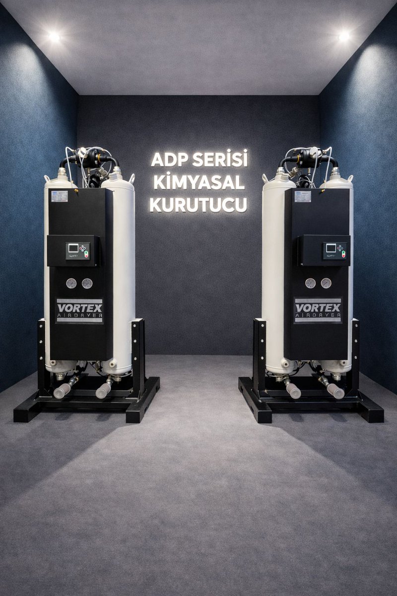 KompresorVortex's tweet photo. VORTEX ADP Serisi Kimyasal Kurutucular, maksimum enerji verimliliği ve hizmet ömrü sağlamak üzere tasarlanmıştır. https://t.co/sQJzlM9Z9G