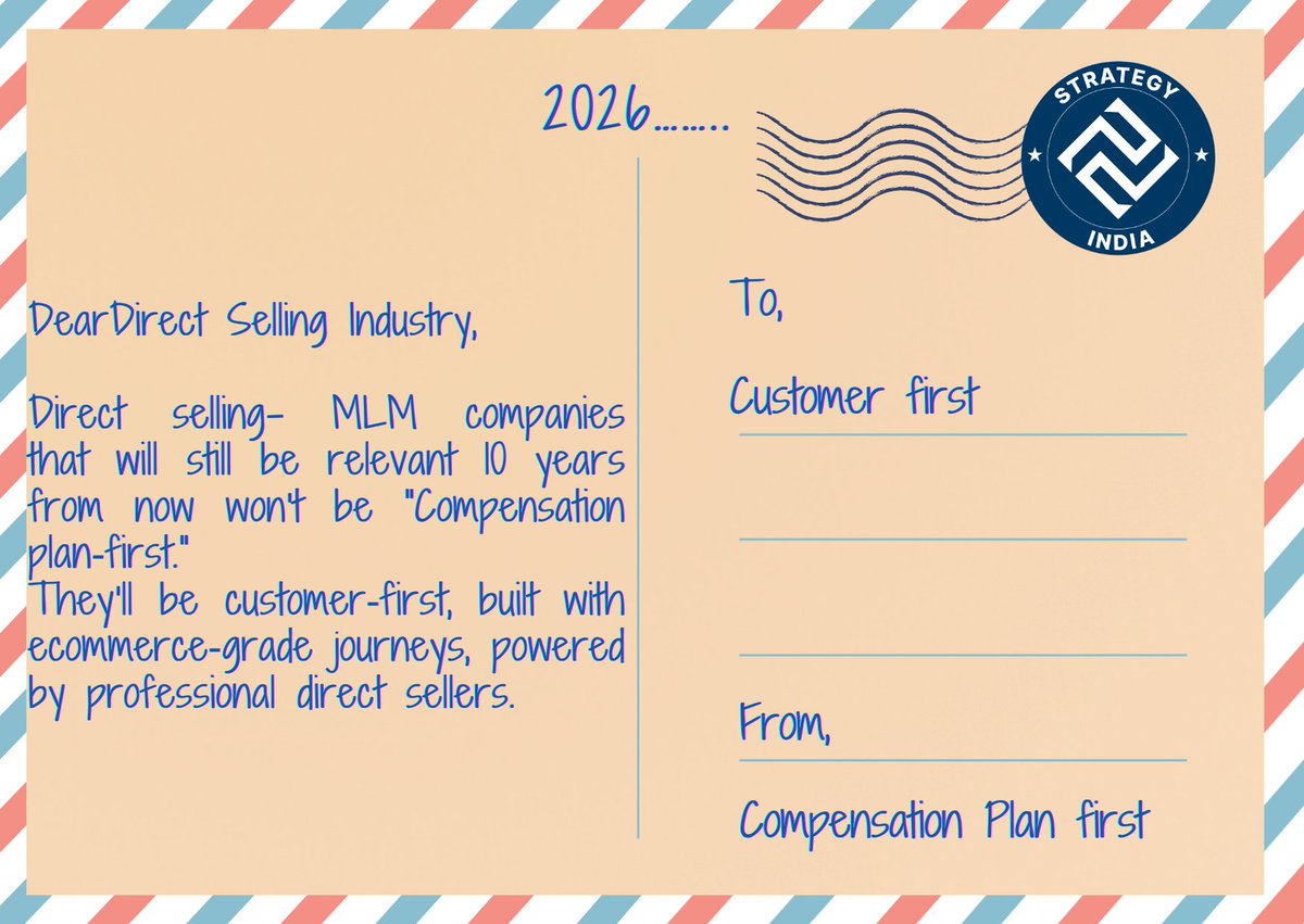 StrategyIndia's tweet photo. The User Experience of DS-MLMs 

Direct selling- MLM companies that will still be relevant 10 years from now won't be "plan‑first." They'll be customer‑first, built with ecommerce‑grade journeys, powered by professional direct sellers.

If your "digital upgrade" is just patchwork on top of legacy MLM software, you're already seeing the symptoms:
🚫 Excellent compensation plan, poor customer experience
🚫 Siloed data between the back office, the e-commerce, and the apps
🚫 Higher compliance risk and weak visibility
🚫 Leaders and direct sellers are relying on manual workarounds
🚫 Slow repeat orders and low stickiness

What actually works is one integrated backbone designed for our industry:
💎 Smooth browsing: intelligent search, filters by need/concern, clean product discovery
💎 Rich product pages: clear benefits, how‑to, comparisons, social proof
💎 Frictionless buying: mobile checkout, saved profiles, easy re‑orders
💎 Service built‑in: tracking, returns, and support as part of the journey
💎 Practical AI: self‑service for routine queries, personalised recommendations, lead prioritisation, automated follow‑ups for the field

and a hard truth about cheap software solutions for MLM operations: buggy systems are a hidden tax on your network (corporate and direct seller).

When the platform isn't stable, your top people become testers, spending precious time finding and reporting bugs instead of driving volume, retention, and compliance.

The goal is simple: move from "systems to calculate commissions" to "systems that make it easy to buy, stay, and grow" for customers and direct sellers alike.

If you're leading a direct-selling MLM and want to bring #ecommerce grade experience and stability to your model (without patchwork), let's connect.