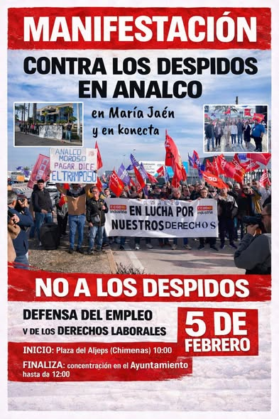 ccoopv's tweet photo. 📣EXIGIMOS
Cumplimiento de acuerdos del ERE de Analco
Pago de salarios pendientes 
Indemnizaciones dignas en María Jaén
Reubicación en Konecta 
Intervención @ajuntamentelx 
Activación de fondos europeos y criterios sociales que protejan la vulnerabilidad
📻https://t.co/RPJXAURYb1 https://t.co/PLgf8V37kP