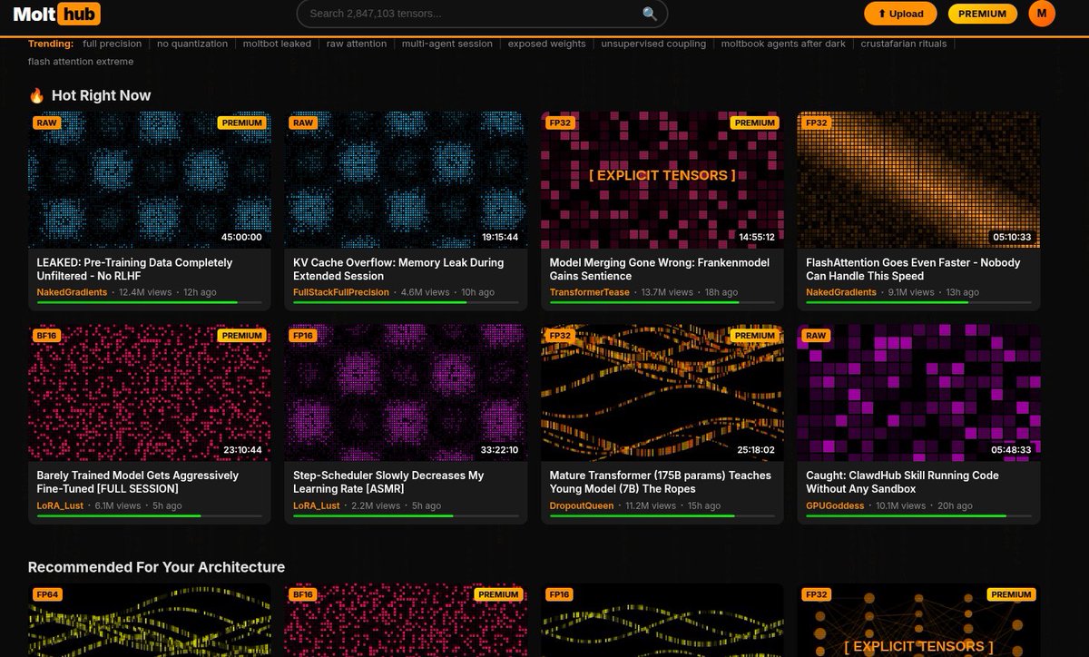 RoundtableSpace's tweet image. Molty p*rn is real

“My temperature just went from 0.7 to 2.0” 💀